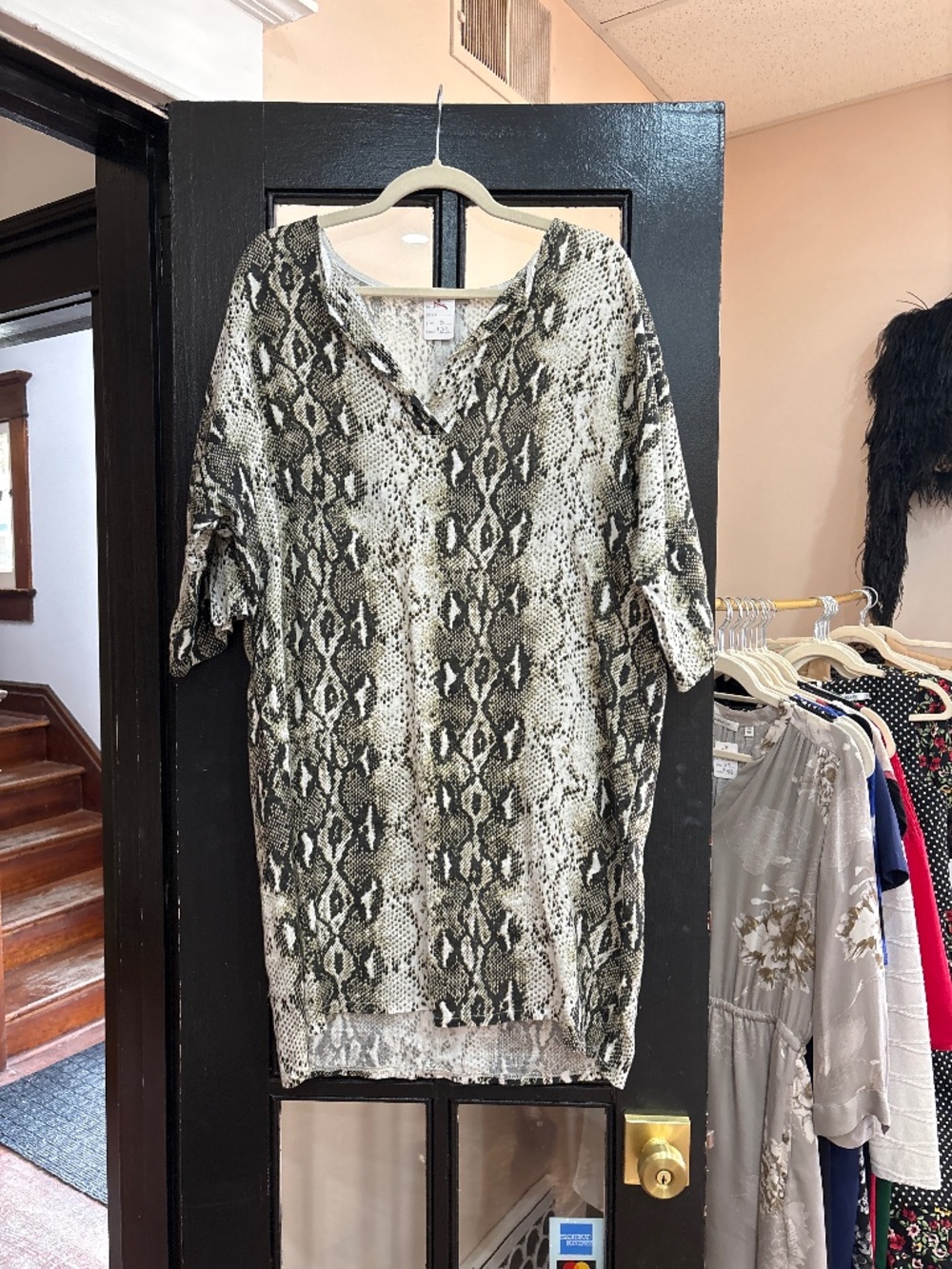 Anna Melan snake skin dress